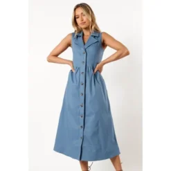 Petal And Pup Womens Sonja Midi Dress - Steel Blue XS 9 Petal And Pup Womens Sonja Midi Dress - Steel Blue XS -Petal and Pup Store GUEST 0204c1c3 2667 471e b085 6c63ecbfa1a6