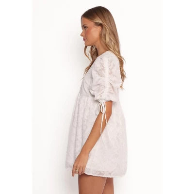 Petal And Pup Giselle Mini Dress - White Floral 1 Petal And Pup Giselle Mini Dress - White Floral