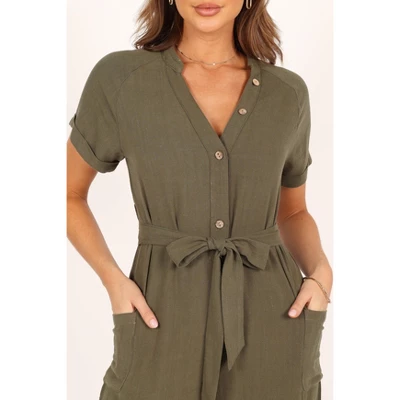 Petal And Pup Womens Archie Jumpsuit - Olive 10 4 Petal And Pup Womens Archie Jumpsuit - Olive 10 - Image 4