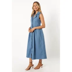 Petal And Pup Womens Sonja Midi Dress - Steel Blue XS 7 Petal And Pup Womens Sonja Midi Dress - Steel Blue XS -Petal and Pup Store GUEST 0ee50c5b 46f0 42c6 bf0d d738a744380c