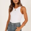 Petal And Pup Womens Ari Ribbed Tank Top