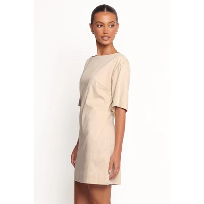 Petal And Pup Thorne Mini Dress - Beige S 1 Petal And Pup Thorne Mini Dress - Beige S