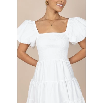 Petal And Pup Womens Annette Puff Sleeve Shirred Midi Dress 2 Petal And Pup Womens Annette Puff Sleeve Shirred Midi Dress - Image 2