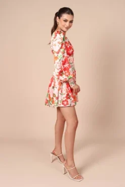 Petal And Pup Womens Tanaya Puff Sleeve Skater Skirt Mini Dress -Petal and Pup Store GUEST 37928745 1d58 4d36 9980 b532f7326899