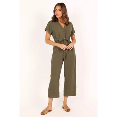 Petal And Pup Womens Archie Jumpsuit - Olive 12 3 Petal And Pup Womens Archie Jumpsuit - Olive 12 - Image 3