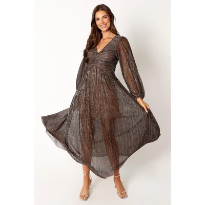 Petal And Pup Womens Lustre Long Sleeve Midi Dress 4 Petal And Pup Womens Lustre Long Sleeve Midi Dress - Image 4