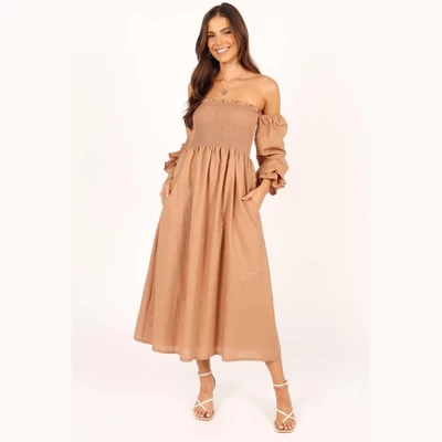 Petal And Pup Womens Domenica Shirred Long Sleeve Midi Dress 9 Petal And Pup Womens Domenica Shirred Long Sleeve Midi Dress - Image 9