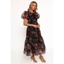 Petal And Pup Elspeth Midi Dress - Black Floral S -Petal and Pup Store GUEST 5241770e 436b 4b68 be52 fef2fef14d7d