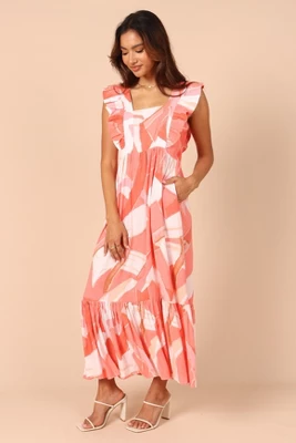 Petal And Pup Womens Mariapia Frill Midi Dress 2 Petal And Pup Womens Mariapia Frill Midi Dress - Image 2