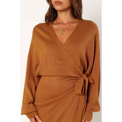 Petal And Pup Nova Wrap Knit Midi Dress 3 Petal And Pup Nova Wrap Knit Midi Dress - Image 3