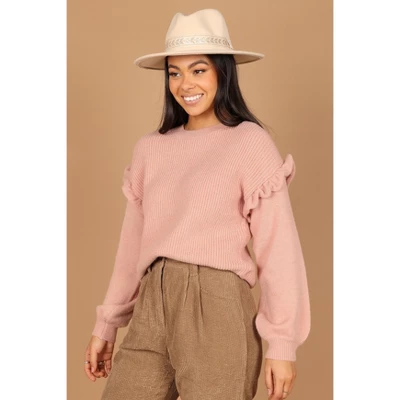Petal And Pup Womens Bethany Drop Sleeve Ruffle Knit Sweater 4 Petal And Pup Womens Bethany Drop Sleeve Ruffle Knit Sweater - Image 4