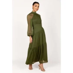Petal And Pup Julip Sheer Long Sleeve Maxi Dress