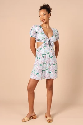 Petal And Pup Womens Adanna Tie Front Mini Dress 6 Petal And Pup Womens Adanna Tie Front Mini Dress - Image 6