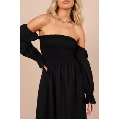 Petal And Pup Womens Domenica Shirred Long Sleeve Midi Dress 3 Petal And Pup Womens Domenica Shirred Long Sleeve Midi Dress - Image 3