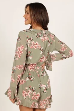 Petal And Pup Womens Rilynn Frill Long Sleeve Playsuit