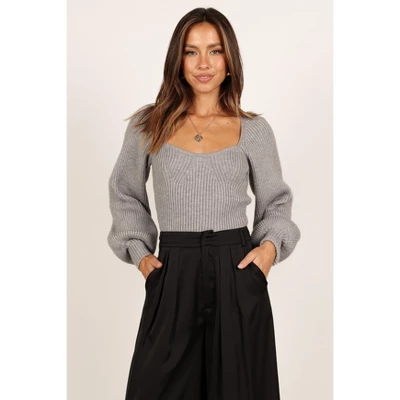 Petal And Pup Womens Gia Sweetheart Neck Bell Sleeve Knit Sweater 6 Petal And Pup Womens Gia Sweetheart Neck Bell Sleeve Knit Sweater - Image 6