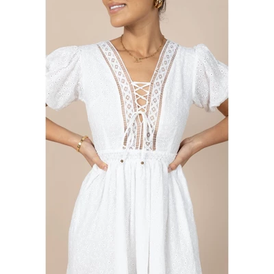 Petal And Pup Womens Mayde Tie Up Front Mini Dress 3 Petal And Pup Womens Mayde Tie Up Front Mini Dress - Image 3