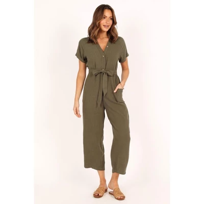 Petal And Pup Womens Archie Jumpsuit - Olive 0 1 Petal And Pup Womens Archie Jumpsuit - Olive 0