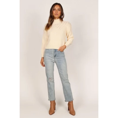 Petal And Pup Womens Mia Textured Shoulder Knit Sweater 2 Petal And Pup Womens Mia Textured Shoulder Knit Sweater - Image 2