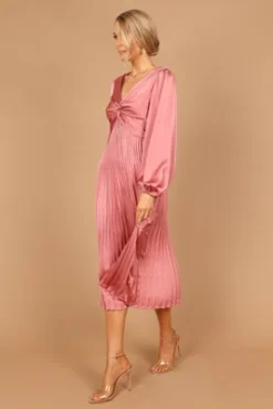 Petal And Pup Womens Noelle Twist Front Pleated Midi Dress -Petal and Pup Store GUEST 870387d2 64b4 41e0 b66e 5ae13fd2027e
