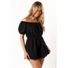 Petal And Pup Destiny Off Shoulder Romper - Black XS