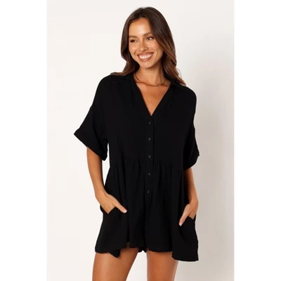 Petal And Pup Womens Winny Romper - Black 0 4 Petal And Pup Womens Winny Romper - Black 0 - Image 4