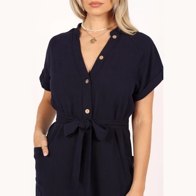 Petal And Pup Womens Archie Jumpsuit - Navy 2 2 Petal And Pup Womens Archie Jumpsuit - Navy 2 - Image 2