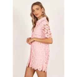 Petal And Pup Womens Tallie Button Up Mini Dress