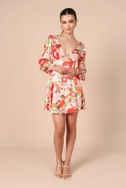 Petal And Pup Womens Tanaya Puff Sleeve Skater Skirt Mini Dress -Petal and Pup Store GUEST 8e7f4d3c 2e11 4cf0 ae29 e3adadabb6e2