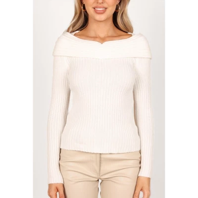 Petal And Pup Valerie Off Shoulder Knit Sweater 5 Petal And Pup Valerie Off Shoulder Knit Sweater - Image 5