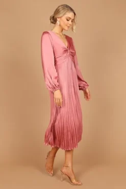 Petal And Pup Womens Noelle Twist Front Pleated Midi Dress -Petal and Pup Store GUEST 9543ecb9 9cc6 4c05 a413 715804e7559b