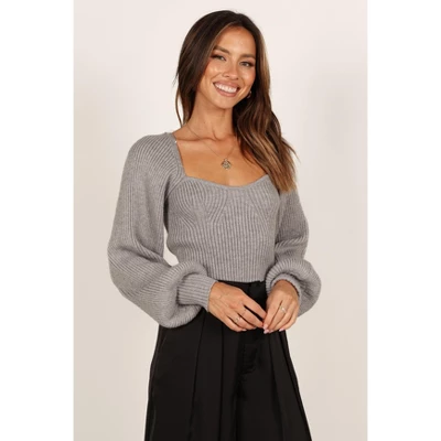 Petal And Pup Womens Gia Sweetheart Neck Bell Sleeve Knit Sweater 5 Petal And Pup Womens Gia Sweetheart Neck Bell Sleeve Knit Sweater - Image 5