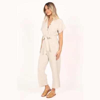 Petal And Pup Womens Archie Jumpsuit - Oat M 2 Petal And Pup Womens Archie Jumpsuit - Oat M - Image 2