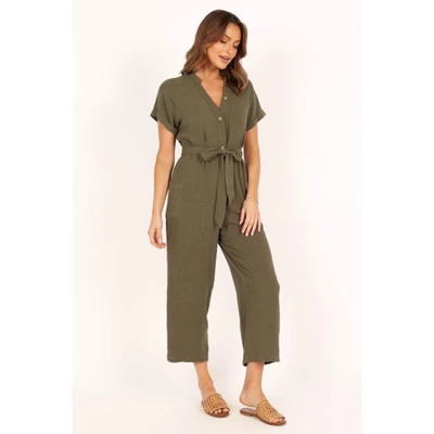 Petal And Pup Womens Archie Jumpsuit - Olive 0 7 Petal And Pup Womens Archie Jumpsuit - Olive 0 - Image 7