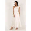 Petal And Pup Ava One Shoulder Maxi Dress - White S