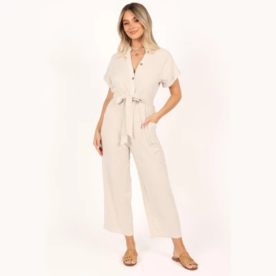 Petal And Pup Womens Archie Jumpsuit - Oat L 8 Petal And Pup Womens Archie Jumpsuit - Oat L - Image 8