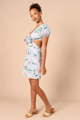 Petal And Pup Womens Adanna Tie Front Mini Dress 4 Petal And Pup Womens Adanna Tie Front Mini Dress - Image 4