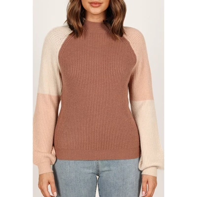 Petal And Pup Womens Sophia Colorblock Mockneck Knit Sweater 1 Petal And Pup Womens Sophia Colorblock Mockneck Knit Sweater