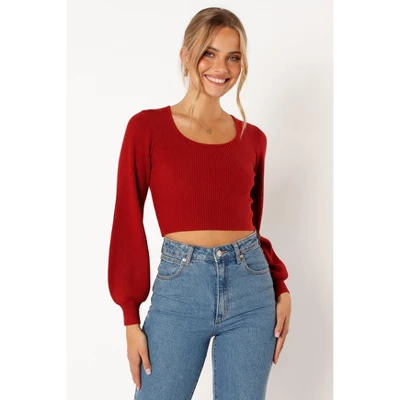 Petal And Pup Womens Daphne Crewneck Bubble Sleeve Knit Sweater 9 Petal And Pup Womens Daphne Crewneck Bubble Sleeve Knit Sweater - Image 9