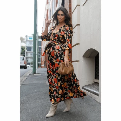 Petal And Pup Women's Wrap Jacket Maxi Dress 1 Petal And Pup Women's Wrap Jacket Maxi Dress