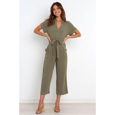Petal And Pup Womens Archie Jumpsuit - Olive 0 8 Petal And Pup Womens Archie Jumpsuit - Olive 0 - Image 8