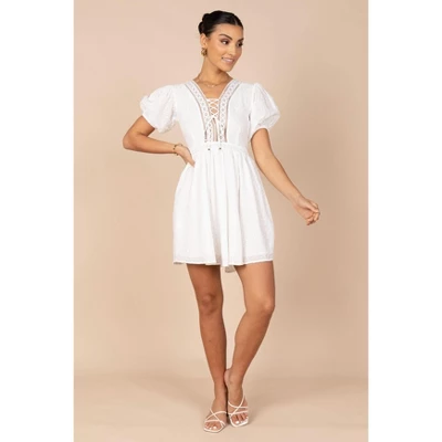 Petal And Pup Womens Mayde Tie Up Front Mini Dress 2 Petal And Pup Womens Mayde Tie Up Front Mini Dress - Image 2
