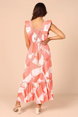 Petal And Pup Womens Mariapia Frill Midi Dress 1 Petal And Pup Womens Mariapia Frill Midi Dress
