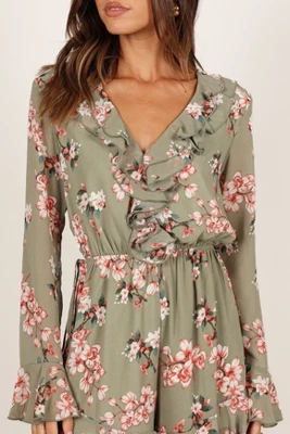 Petal And Pup Womens Rilynn Frill Long Sleeve Playsuit 2 Petal And Pup Womens Rilynn Frill Long Sleeve Playsuit - Image 2