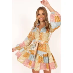 Petal And Pup Silante Long Sleeve Mini Dress