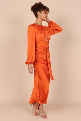 Petal And Pup Womens Sanderson Long Sleeve Wrap Maxi Dress 6 Petal And Pup Womens Sanderson Long Sleeve Wrap Maxi Dress - Image 6