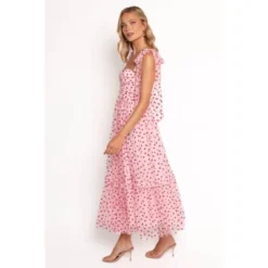 Petal And Pup Floret Midi Dress - Red Hearts XS