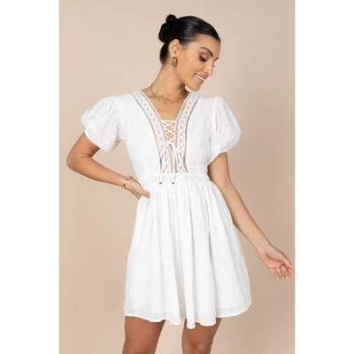 Petal And Pup Womens Mayde Tie Up Front Mini Dress 7 Petal And Pup Womens Mayde Tie Up Front Mini Dress - Image 7